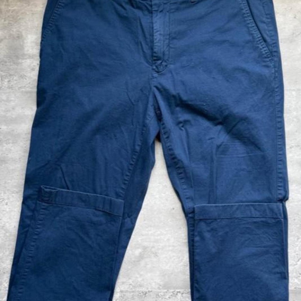 Bonobos Mens Navy Blue Chino Pants Slim Fit 32x30 Relaxed Casual Trousers